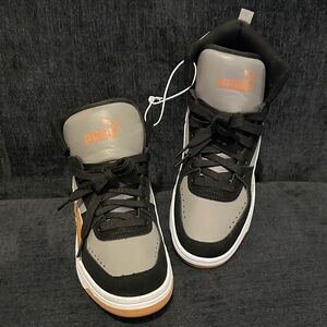 Puma Gray and Black High-Top Sneakers